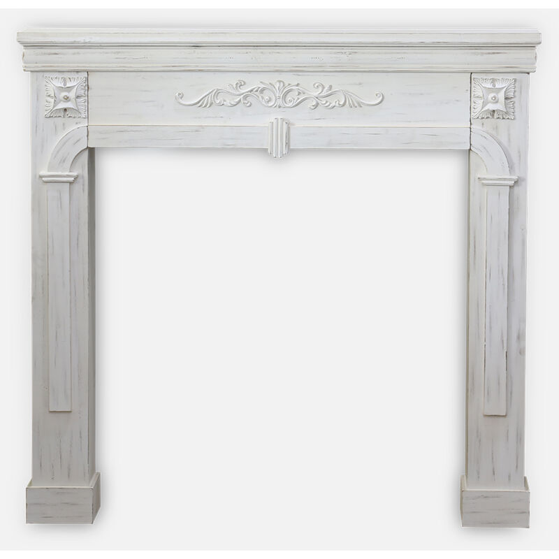 foto del prodotto cornice per caminetto effetto legno