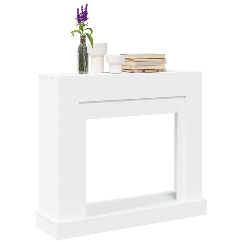 foto del prodotto cornice per camino bianca 100x30x87,5 cm in truciolato vidaxl