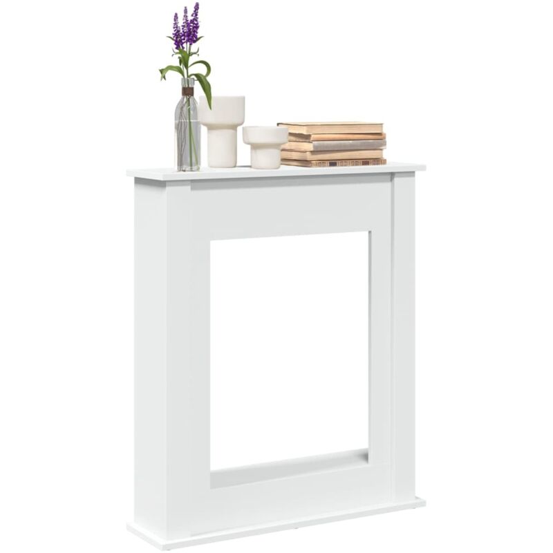 foto del prodotto cornice per camino bianca 75x20x87,5 cm in truciolato vidaxl