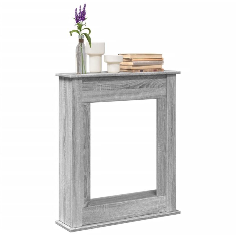 foto del prodotto cornice per camino grigio sonoma 75x20x87,5 cm in truciolato vidaxl