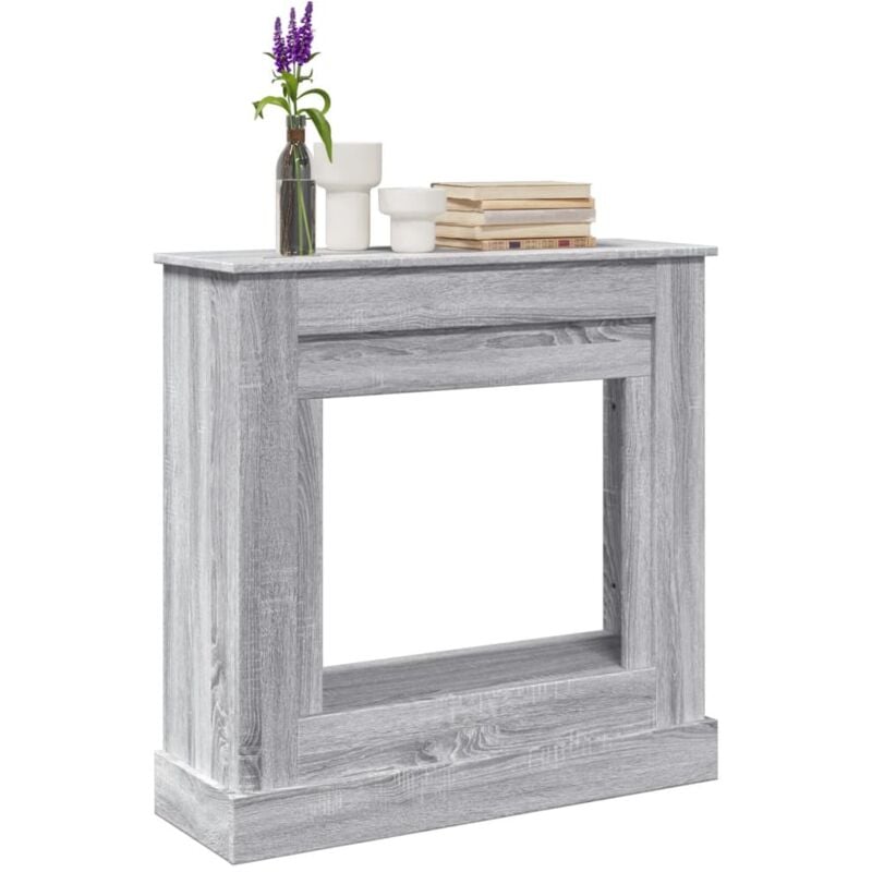 foto del prodotto cornice per camino grigio sonoma 90x30x90 cm in truciolato vidaxl