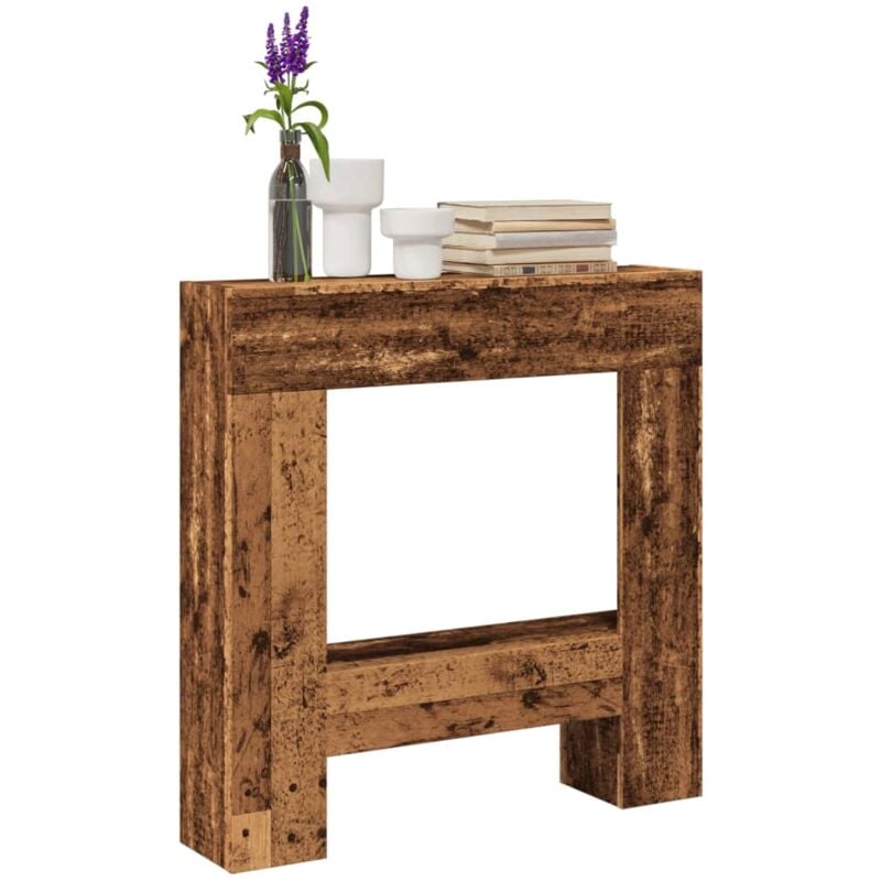 foto del prodotto cornice per camino legno antico 81x18x82 cm in truciolato vidaxl