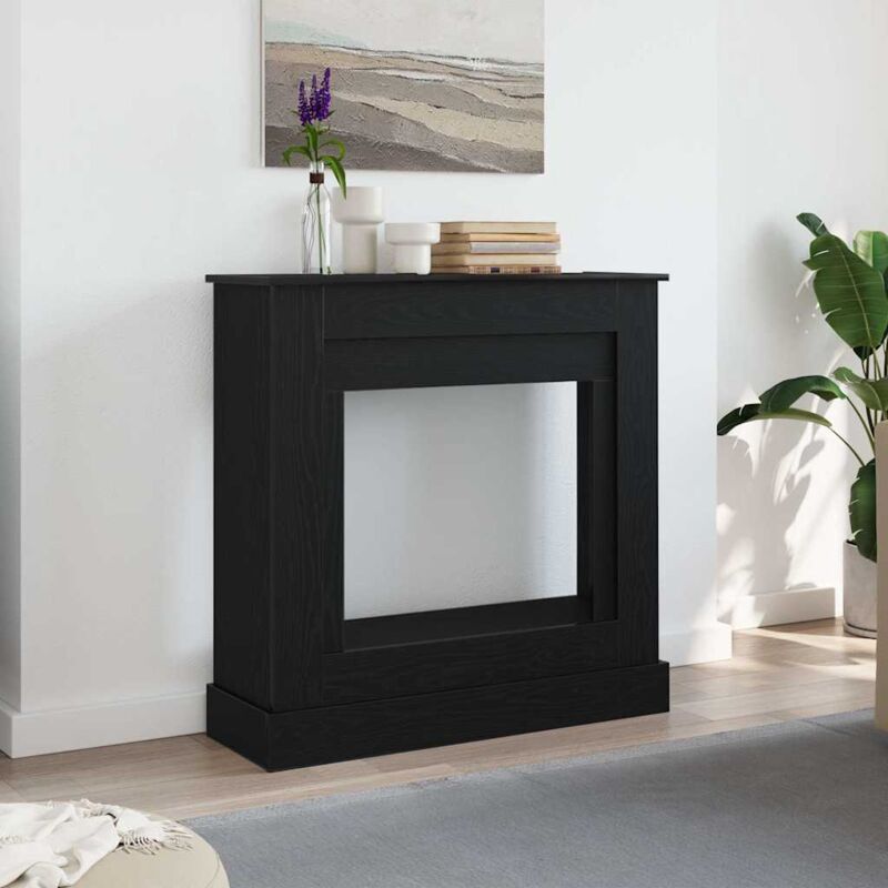 foto del prodotto cornice per camino rovere nero 90x30x90 cm in truciolato vidaxl