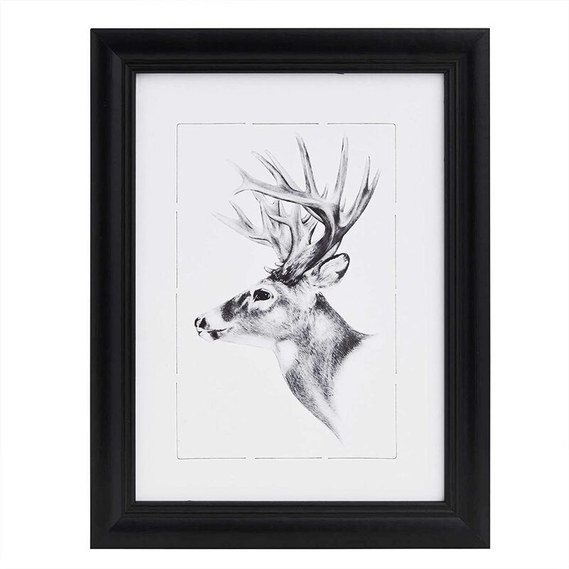 foto del prodotto cornice per foto 21x29.7cm a4 in legno e vetro porta foto da parete tavolo nero woltu