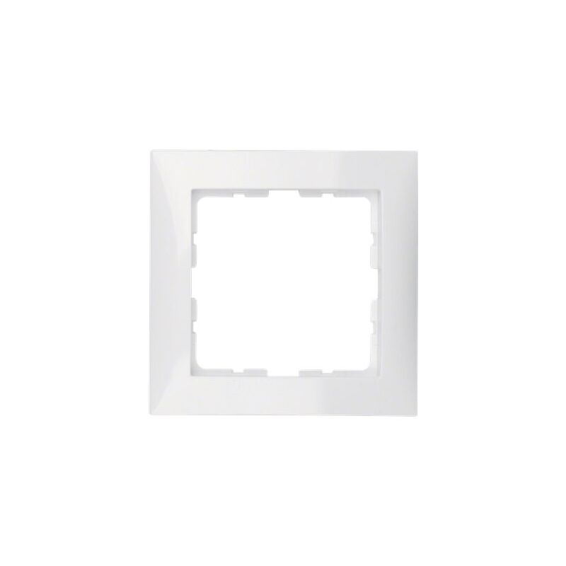 foto del prodotto cornice per meccanismo a 1 elemento della serie berker s1 ip20 80,5x80,5x9,5mm colore bianco polare
