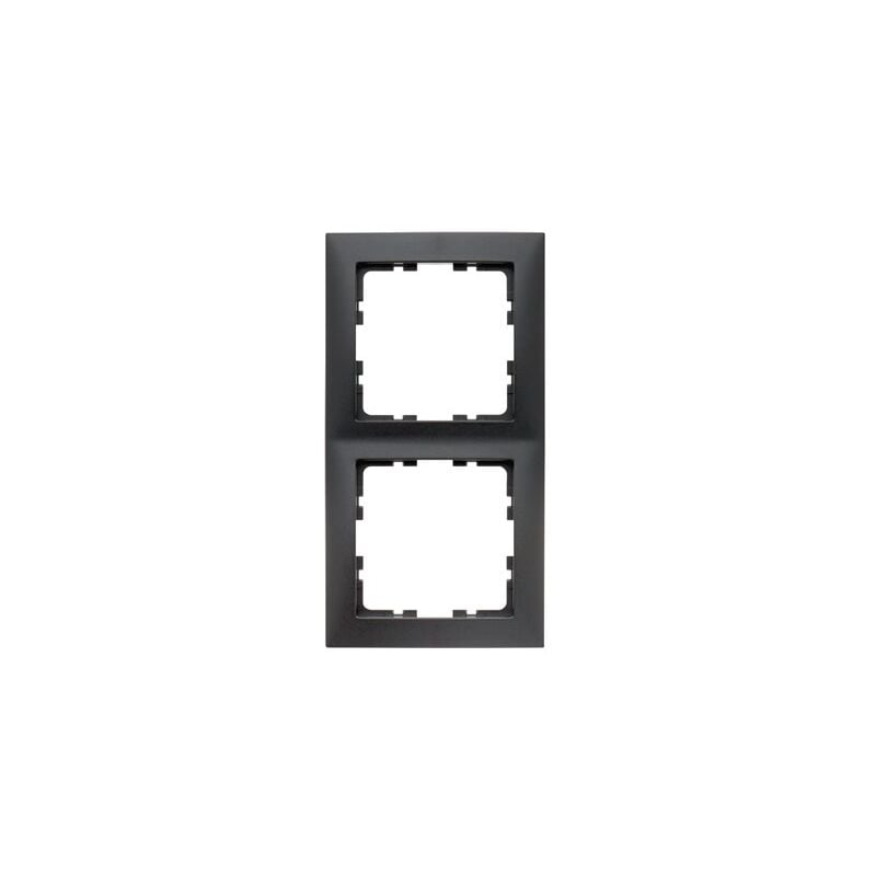 foto del prodotto cornice per meccanismo a 2 elementi della serie berker s1 ip20 80,5x151,5x9,5mm colore antracite opaco