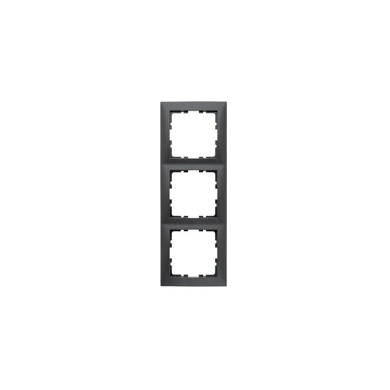 foto del prodotto cornice per meccanismo a 3 elementi della serie berker s1 ip20 80,5x223x9,5mm colore antracite opaco