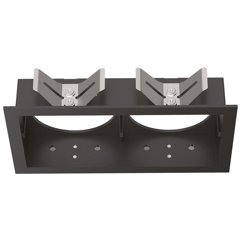 foto del prodotto cornice rettangolare doppia a incasso contemporanea bento metallo nero