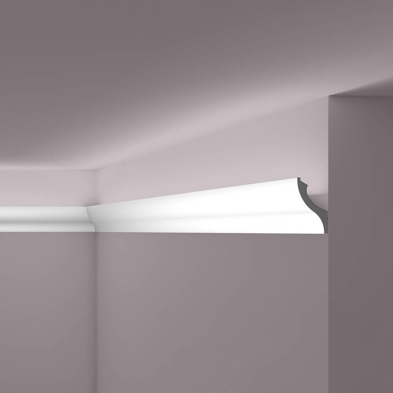 foto del prodotto cornice soffitto parete nmc il13 wallstyl noel marquet modanatura aspetto stucco illuminazione indiretta design classico senza tempo grigio 2 m