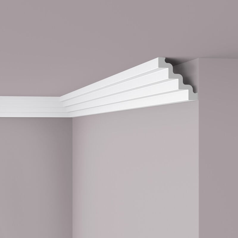 foto del prodotto cornice soffitto parete nmc st4 nomastyl noel marquet modanatura tipo stucco design moderno bianco 2 m