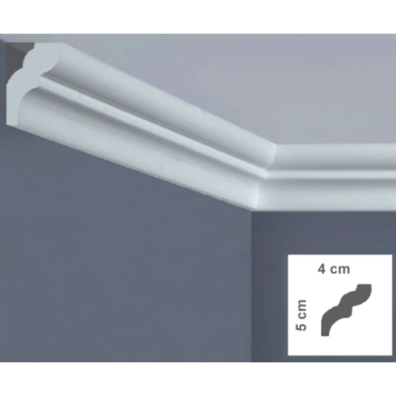 foto del prodotto cornice soffitto polistirene mm 40x50 2mt i 755 bovelacci