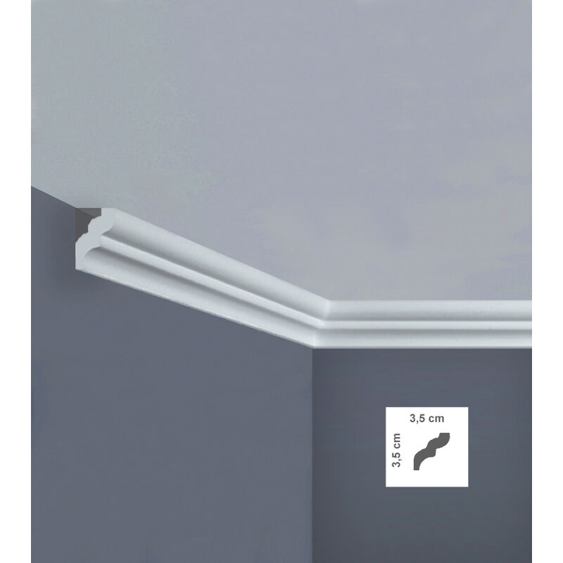 foto del prodotto cornice soffitto xps 3,5x3,5x200 cm art. i735