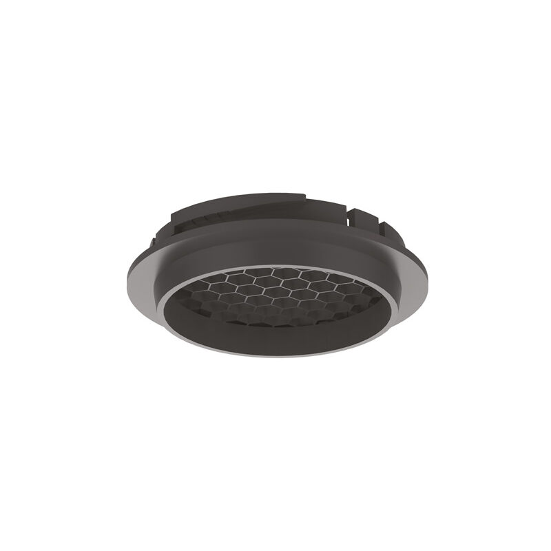 foto del prodotto cornice tonda alveare singola a incasso contemporanea bento metallo nero