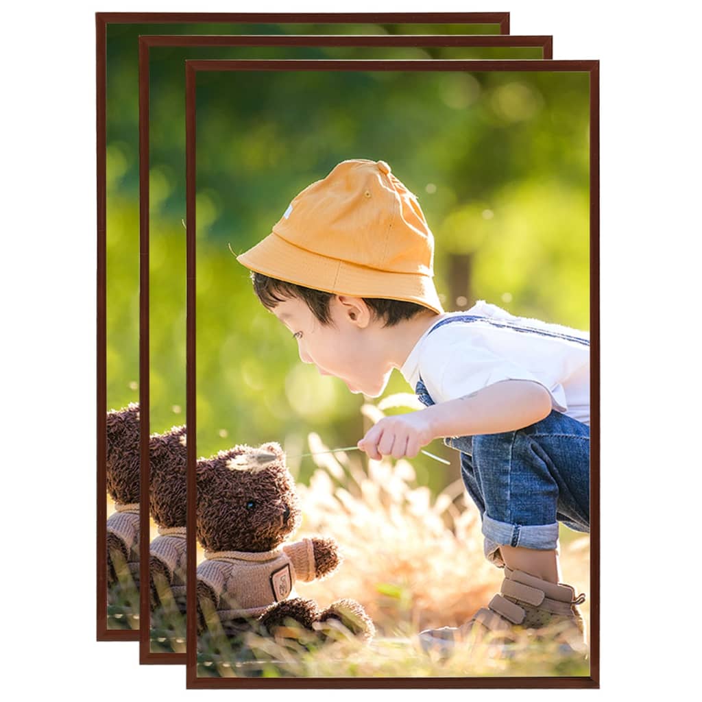 foto del prodotto cornici foto collage 3pz a muro o tavolo bronzo 59,4x84cm mdf cod mxl 57283