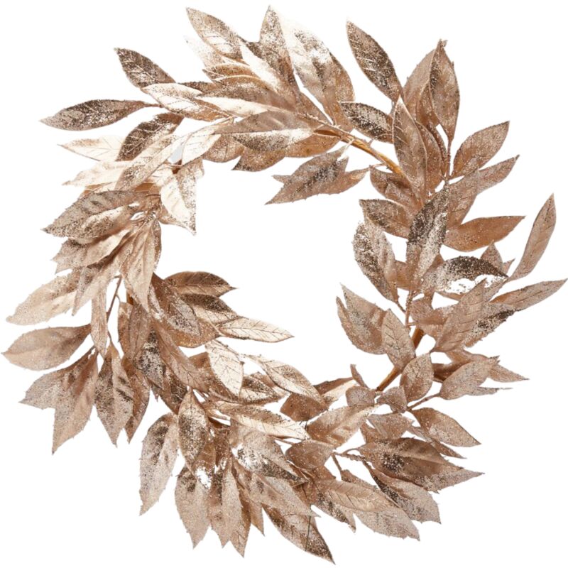 foto del prodotto corona di lauro 'olis' decorazione per interno con glitter oro ø 50 cm