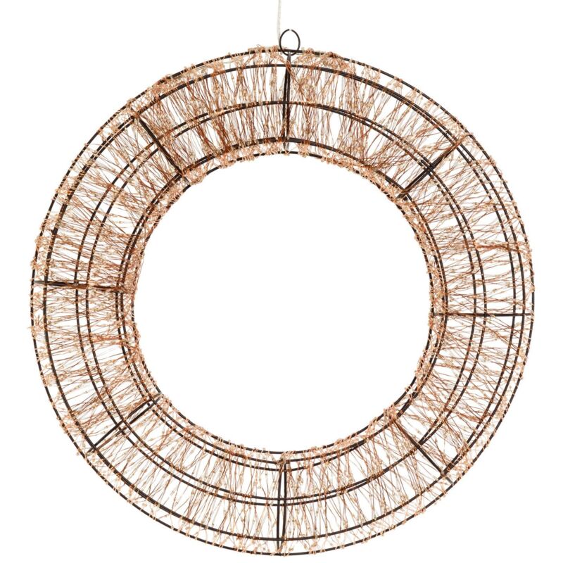 foto del prodotto corona di natale luminosa a luce calda con effetto flashled diamond decorazione natalizia 55 cm bianco caldo