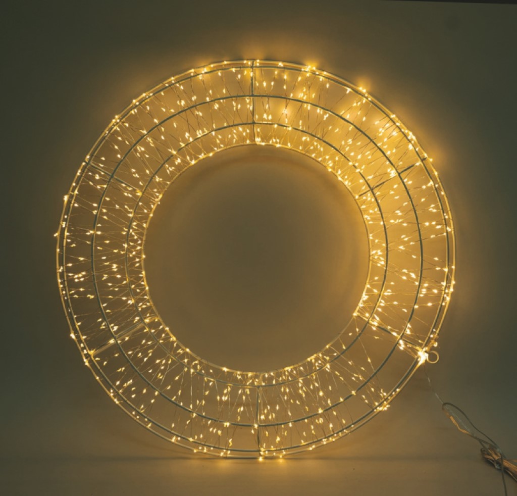 foto del prodotto corona luminosa 60 cm, 840 led bianco caldo