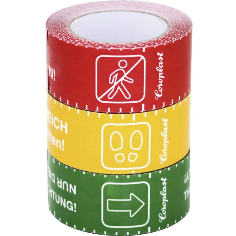 foto del prodotto coroplast 1466 sdr 217520 nastro per pavimento rosso l x l 10 m x 60 mm 1 pz.