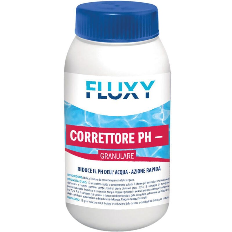 foto del prodotto correttore granulare di ph per piscine riduce il ph dell acqua 1kg fluxy