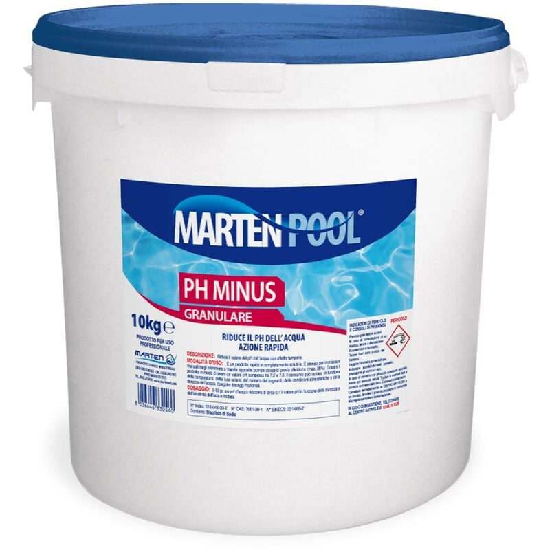 foto del prodotto correttore ph meno 10kg granulare rapido scioglimento piscine marten