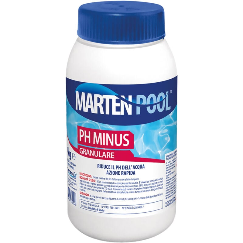 foto del prodotto correttore professionale riduttore granulare ph meno dast ph per piscine ad azione rapida 1 kg