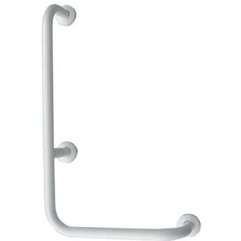 foto del prodotto corrimano angolare con montante a sinistra cm. 35 x 65 sx bianco