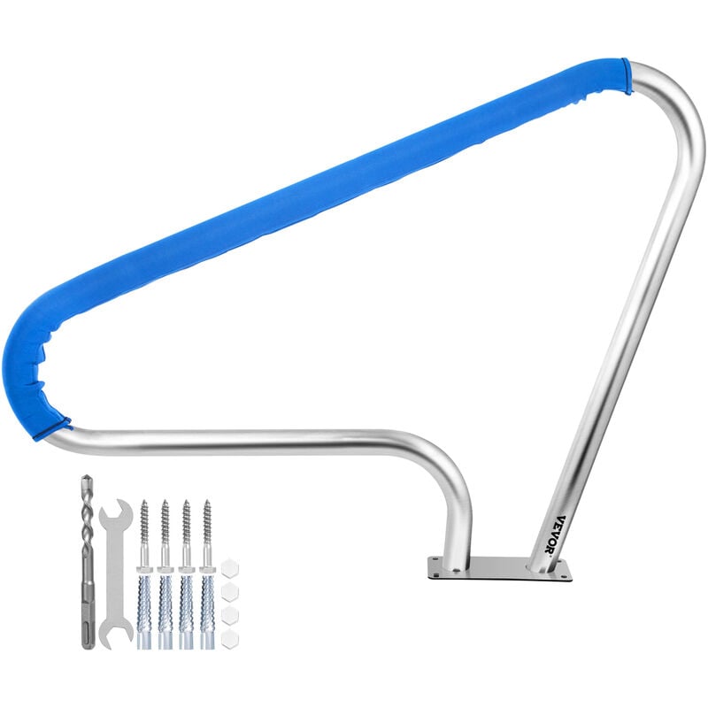 foto del prodotto corrimano per piscina in acciaio inox da 48x36 pollici, capacita 113kg per piscina scala corrimano con copertura dellimpugnatura in nylon da 4 piedi,