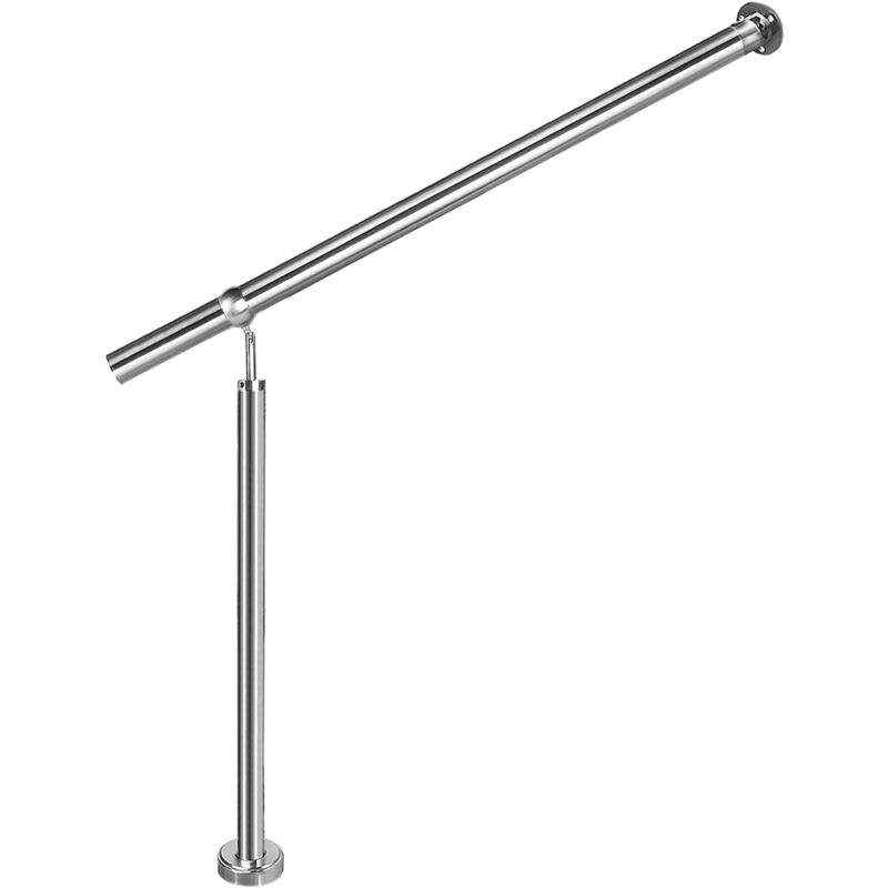 foto del prodotto corrimano per scale in acciaio inox, corrimano da parete, ringhiera d ingresso regolabile, con supporto da parete tasselli in metallo, adatto per