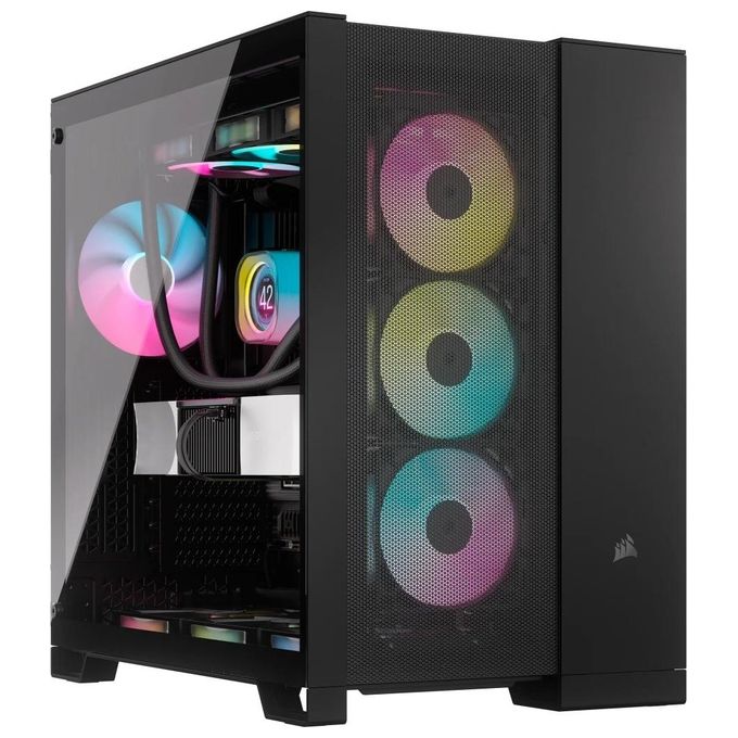 foto del prodotto corsair 6500d airflow black middle tower vetro temperato no-power minitx-matx-atx-e-atx