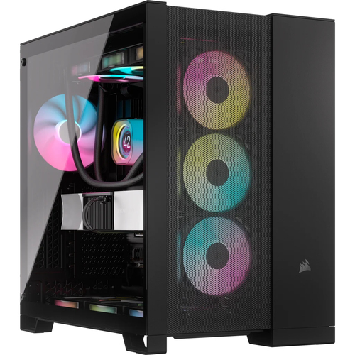 foto del prodotto corsair case 6500d airflow tempered glass mid tower, black