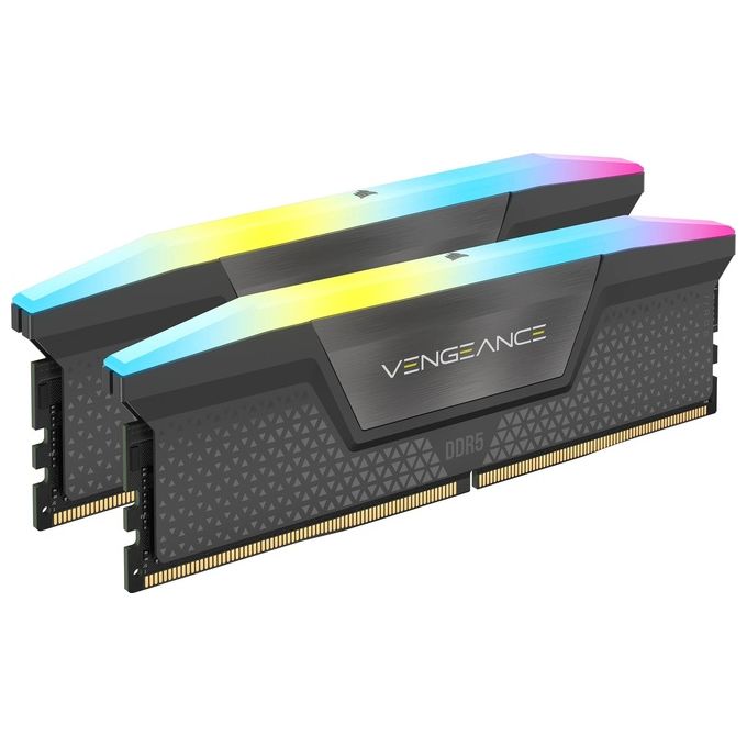 foto del prodotto corsair vengeance rgb memoria ram 32gb kit 2x16gb ddr5 6000mhz cl36