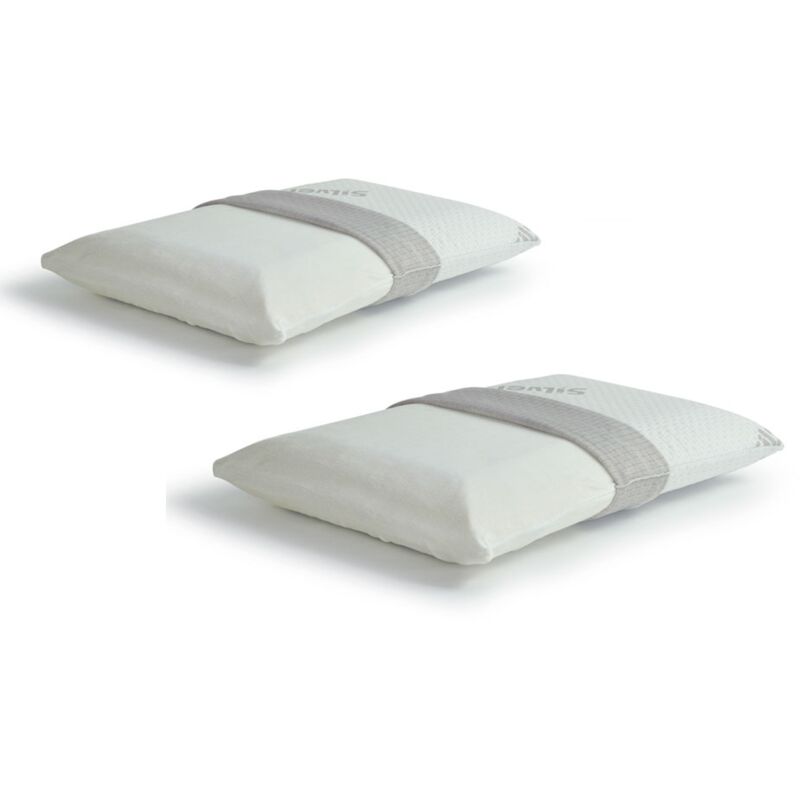 foto del prodotto cortassa - soluko cuscino guanciale memory classic h 12 silver coppia