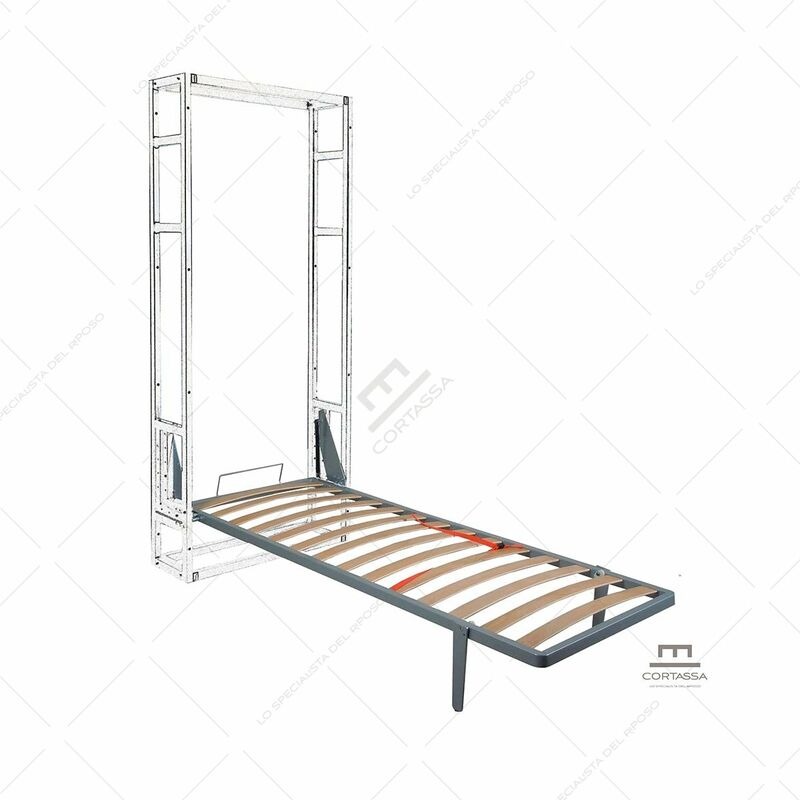 foto del prodotto cortassa - soluko letto a scomparsa ribaltabile salvaspazio - universale a muro - modello maly 120cm