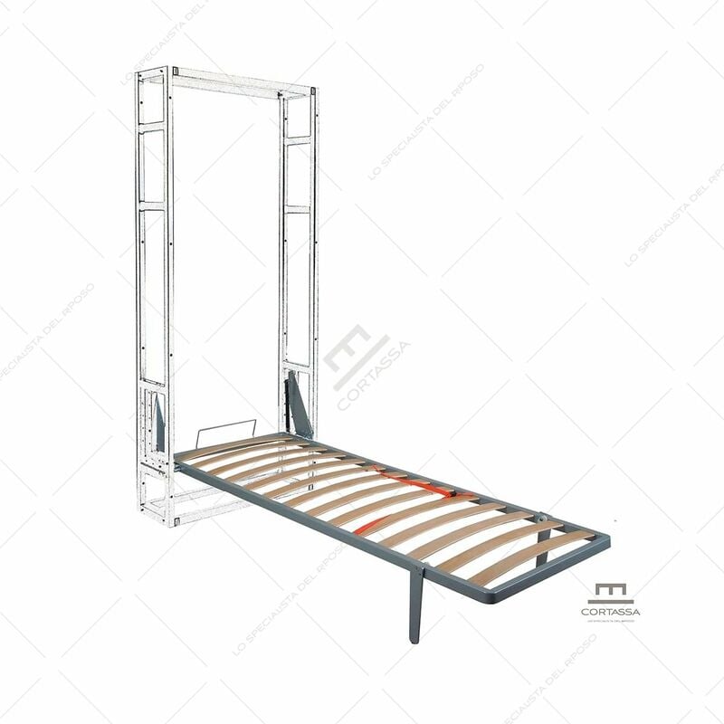foto del prodotto cortassa - soluko letto a scomparsa ribaltabile salvaspazio - universale a muro - modello maly 80cm