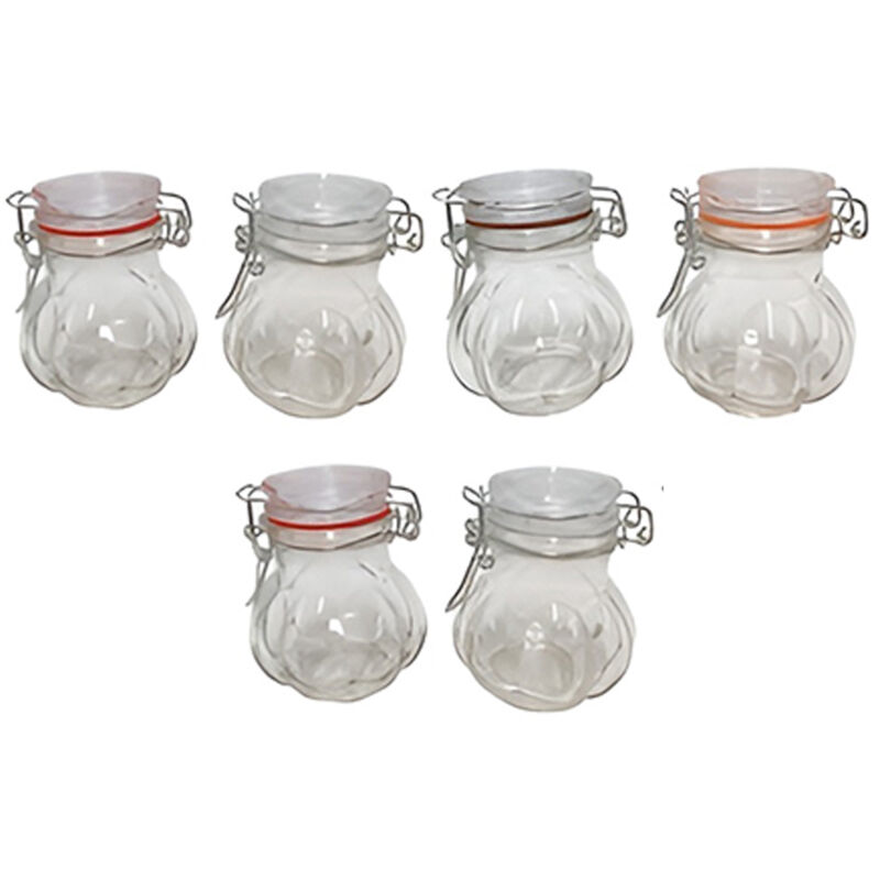 foto del prodotto cose da casa 6 barattoli con chiusura tappo ermetico da 100 ml vasetto cucina casa per marmellate salse miele regali bomboniere confetture