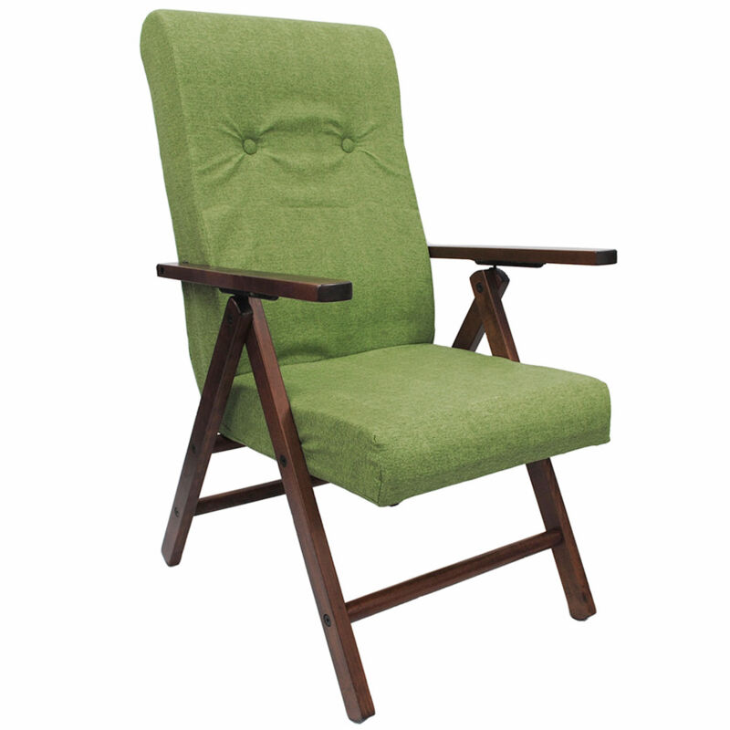 foto del prodotto cose da casa poltrona in legno sedia sdraio imbottita, schienale reclinabile, made in italy seduta tessuto e regolabile ergonomica robusta