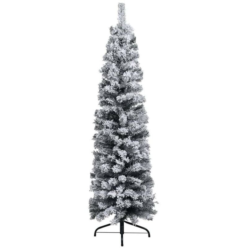 foto del prodotto cosedacasa albero di natale slim bianco innevato folto alto e stretto cm240 decorazioni addobbi artificiale natalizi ambiente casa