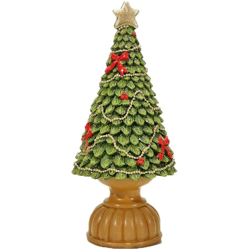 foto del prodotto cosedacasa - albero di natale verde in resina decorazioni addobbi natalizi idea regalo per or