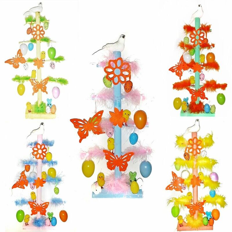 foto del prodotto cosedacasa albero di pasqua con addobbi pasquali uova coniglio pulcino colomba ramo decoro per casa ornamenti vetrina negozio vari colori
