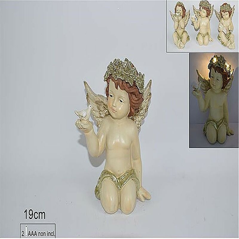 foto del prodotto cosedacasa - angelo seduto luminoso natalizio cm19 da decorazioni per casa idea regalo