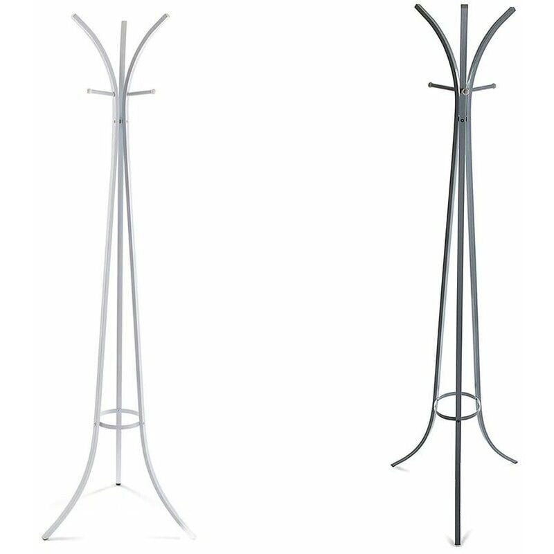 foto del prodotto cosedacasa appendiabiti da terra per ingresso ufficio stand porta ombrelli attaccapanni bianco grigio guardaroba abiti h 182 cm colorigenerali 