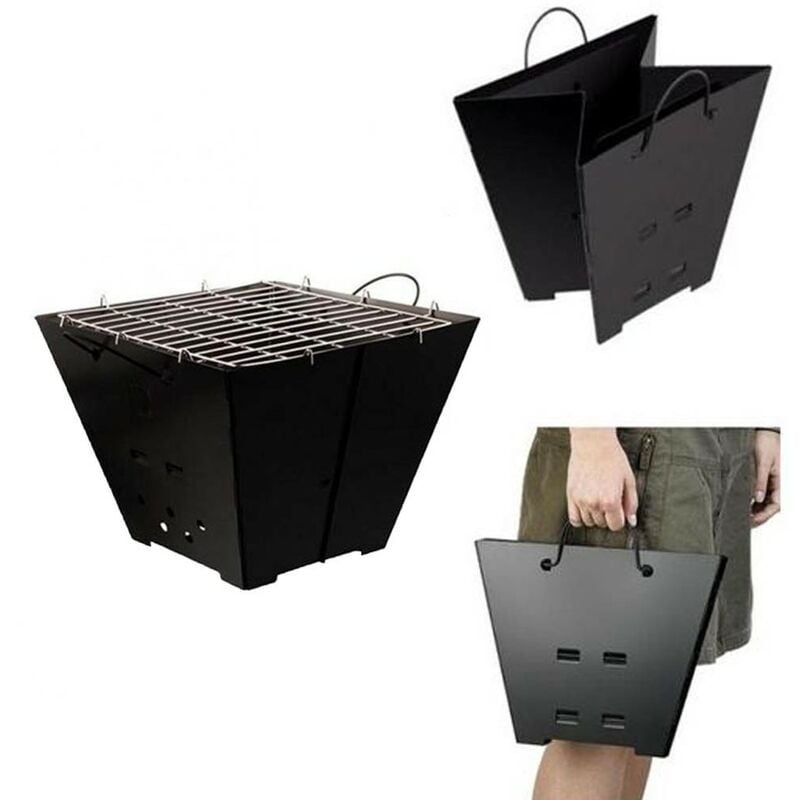 foto del prodotto cosedacasa barbecue richiudibile cuoci arrosticini a carbone fornacella griglia per arrosti spiedini carne pesce