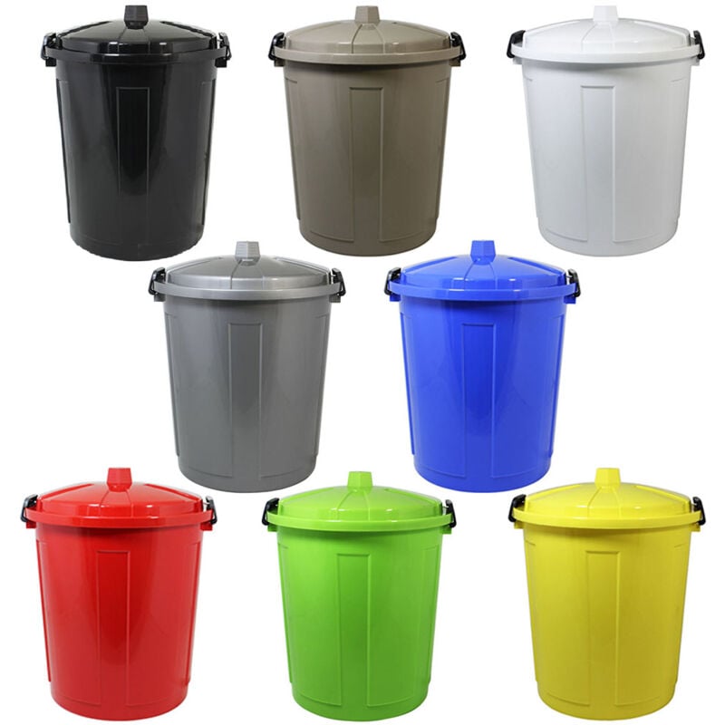 foto del prodotto cosedacasa bidone contenitore coperchio con chiusura antirandagismo 21lt pattumiera casa cucina giardinaggio raccolta differenziata antiodori