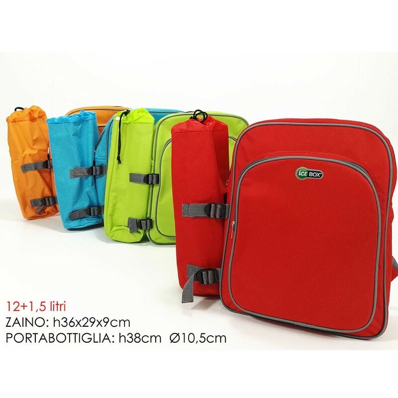 foto del prodotto cosedacasa borsa termica con porta bottiglia zaino frigo per mare da spiaggia