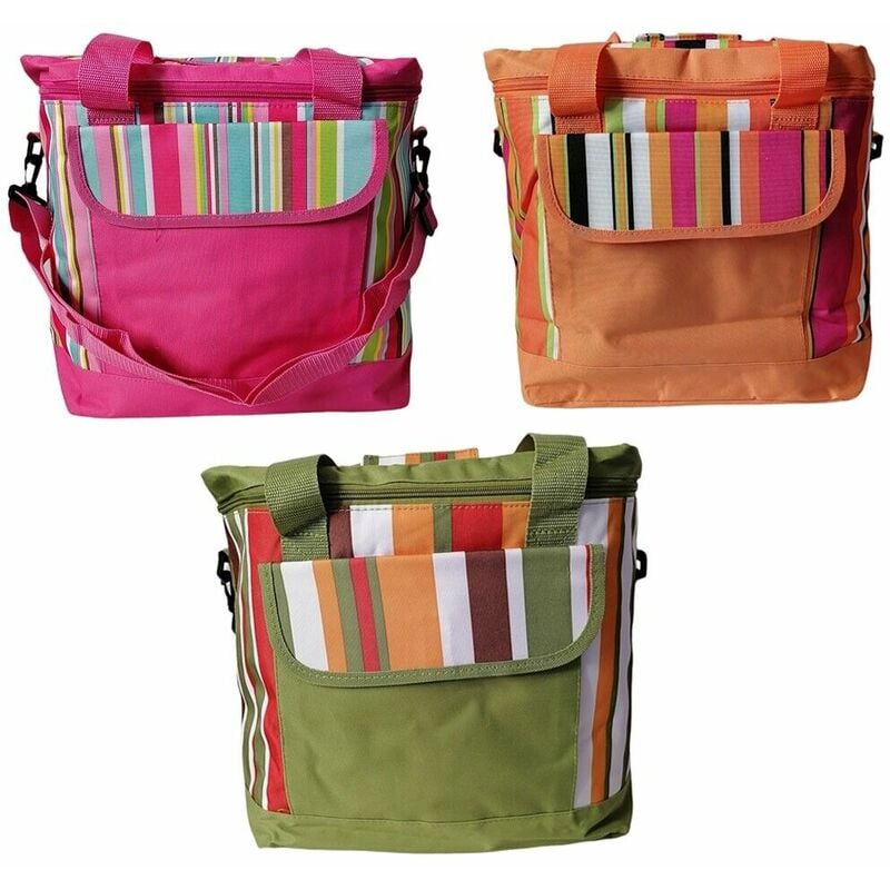 foto del prodotto cosedacasa borsa termica da viaggio frigorifero grande rosa verde arancio 28lt per spiaggia colorigenerali rosa