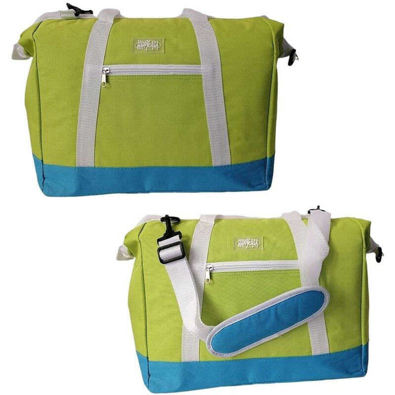 foto del prodotto cosedacasa borsa termica frigorifero grande porta bottiglia cibi da viaggio per spiaggia mare picnic in tessuto e interno termico