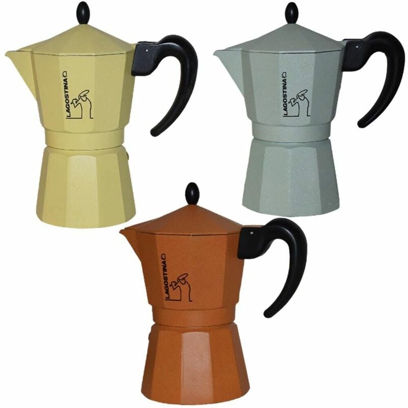 foto del prodotto cosedacasa caffettiera lagostin 6 tazze moka da fuoco con manico antiscottatura macchina caff express colorigenerali verde acqua