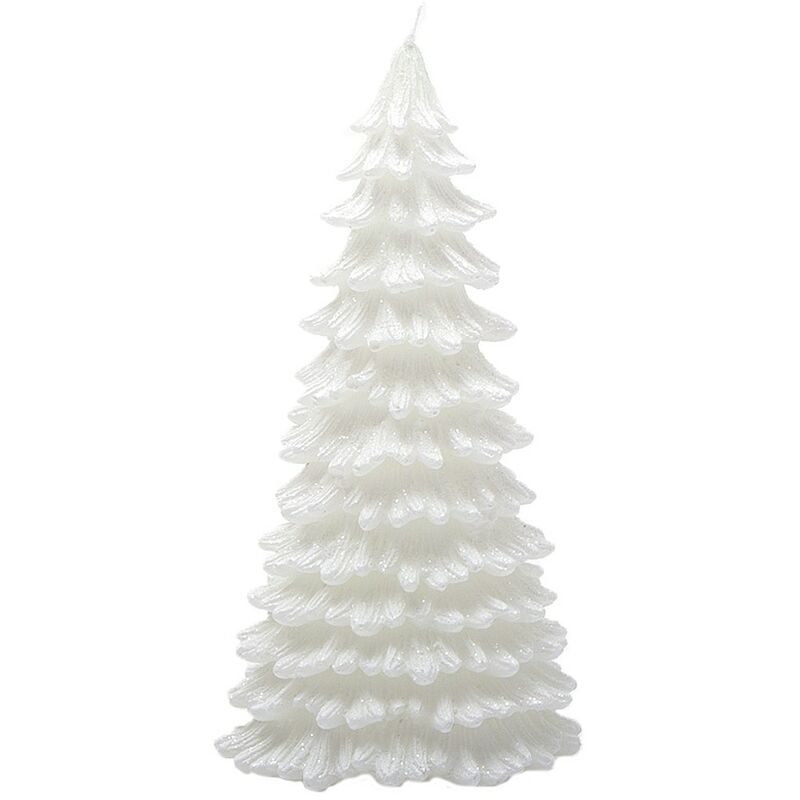 foto del prodotto cosedacasa candela albero di natale bianco set da 2 per candelabro centrotavola decorazioni addobbi tavola natalizia moderne e particolari