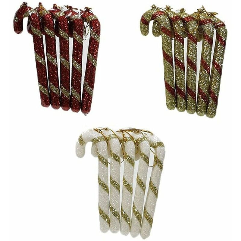 foto del prodotto cosedacasa caramella bastone pallina candy cane per albero di natale decorazioni natalizie addobbi casa vetrine negozio idea regalo set 15