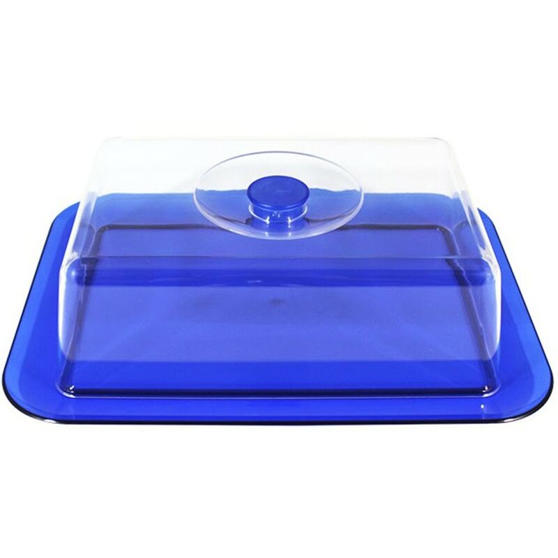 foto del prodotto cosedacasa contenitore da frigo vassoio porta pane formaggio dolci alimenti per cucina 32cm con coperchio prodotto interamente in italia